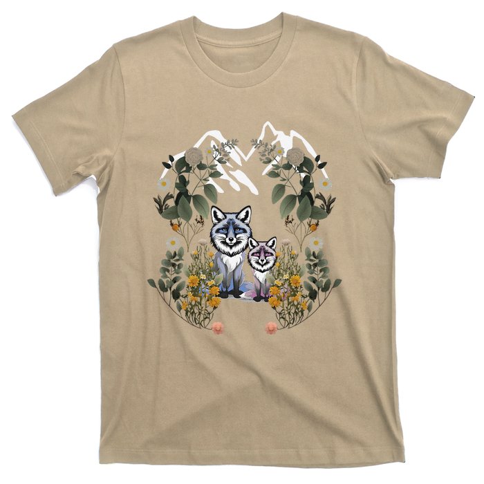 Forest Animals Mountain Fox Foxes Flowers Nature ChildrenS Fairy Tales T-Shirt