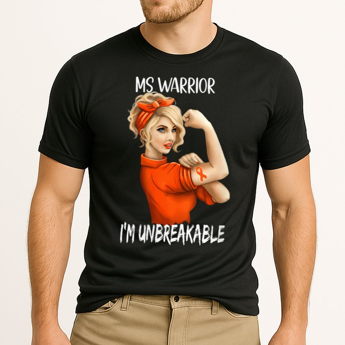 Fight Against MS Awareness I'M Unbreakable Cooling Performance Crew T-Shirt