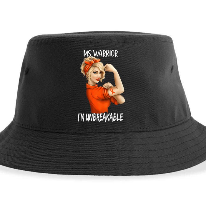 Fight Against MS Awareness I'M Unbreakable Sustainable Bucket Hat