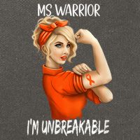 Fight Against MS Awareness I'M Unbreakable Cotton Canvas Backpack