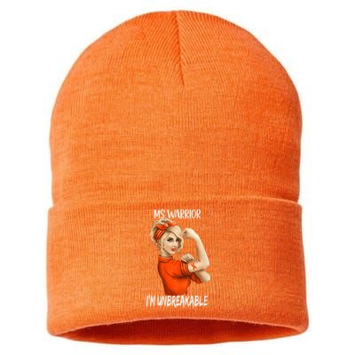 Fight Against MS Awareness I'M Unbreakable Sustainable Knit Beanie