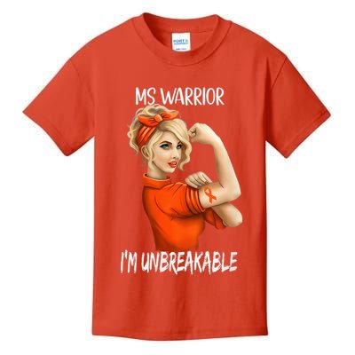 Fight Against MS Awareness I'M Unbreakable Kids T-Shirt
