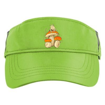 Frog And Mushrooms Funny Gift Adult Drive Performance Visor