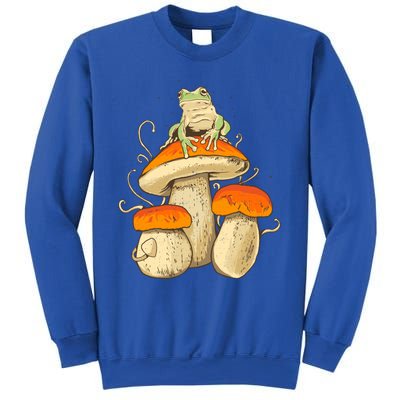 Frog And Mushrooms Funny Gift Sweatshirt