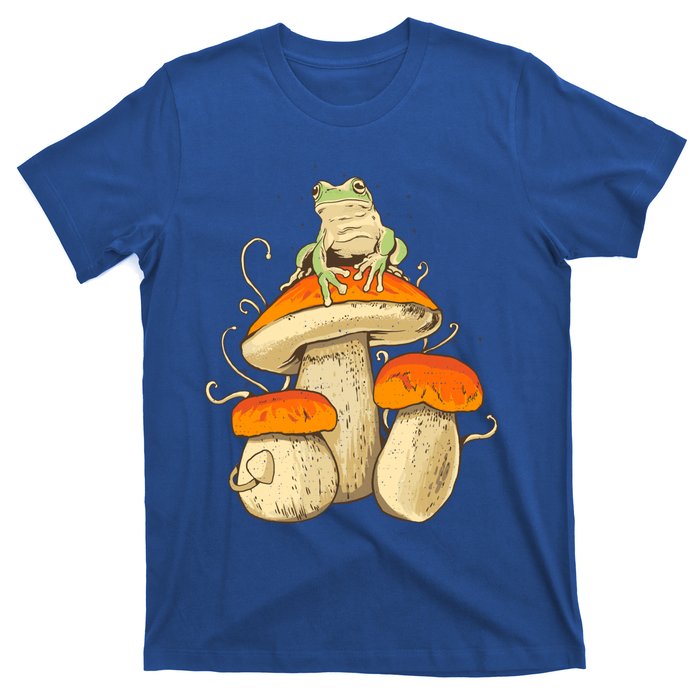 Frog And Mushrooms Funny Gift T-Shirt