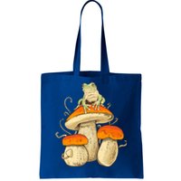 Frog And Mushrooms Funny Gift Tote Bag