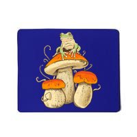 Frog And Mushrooms Funny Gift Mousepad