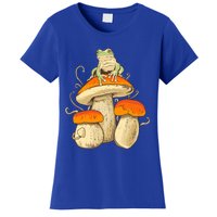 Frog And Mushrooms Funny Gift Women's T-Shirt