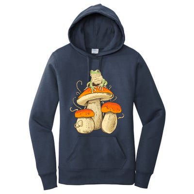 Frog And Mushrooms Funny Gift Women's Pullover Hoodie