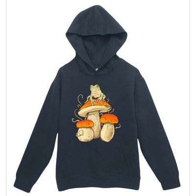 Frog And Mushrooms Funny Gift Urban Pullover Hoodie