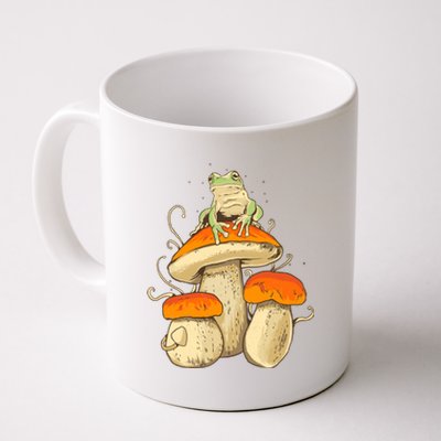 Frog And Mushrooms Funny Gift Coffee Mug