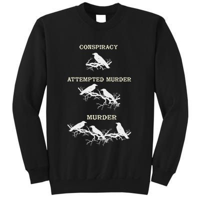 Funny Attempted Murder Crow Sweatshirt