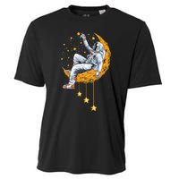 Funny Astronaut Moon Planets Colorful Space Graphic Cooling Performance Crew T-Shirt