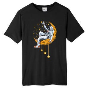 Funny Astronaut Moon Planets Colorful Space Graphic Tall Fusion ChromaSoft Performance T-Shirt