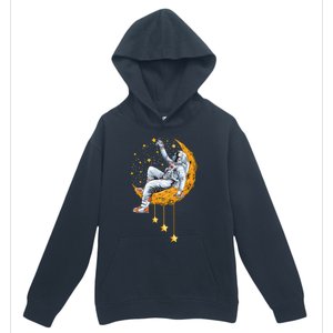 Funny Astronaut Moon Planets Colorful Space Graphic Urban Pullover Hoodie