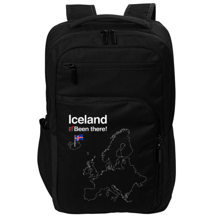 Flag And Map Of Iceland Impact Tech Backpack