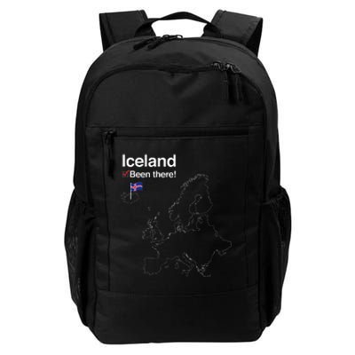 Flag And Map Of Iceland Daily Commute Backpack