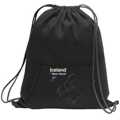 Flag And Map Of Iceland Sweatshirt Cinch Pack Bag