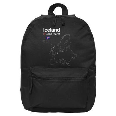 Flag And Map Of Iceland 16 in Basic Backpack