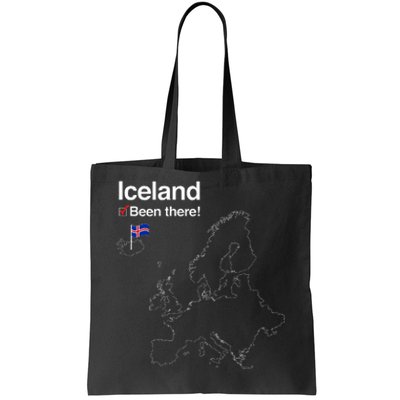 Flag And Map Of Iceland Tote Bag