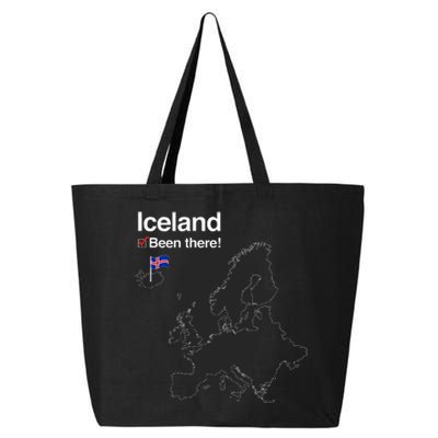 Flag And Map Of Iceland 25L Jumbo Tote