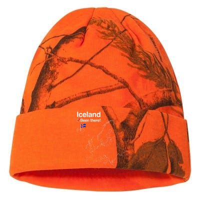 Flag And Map Of Iceland Kati Licensed 12" Camo Beanie