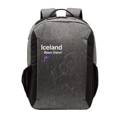 Flag And Map Of Iceland Vector Backpack