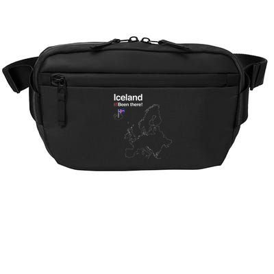 Flag And Map Of Iceland Crossbody Pack