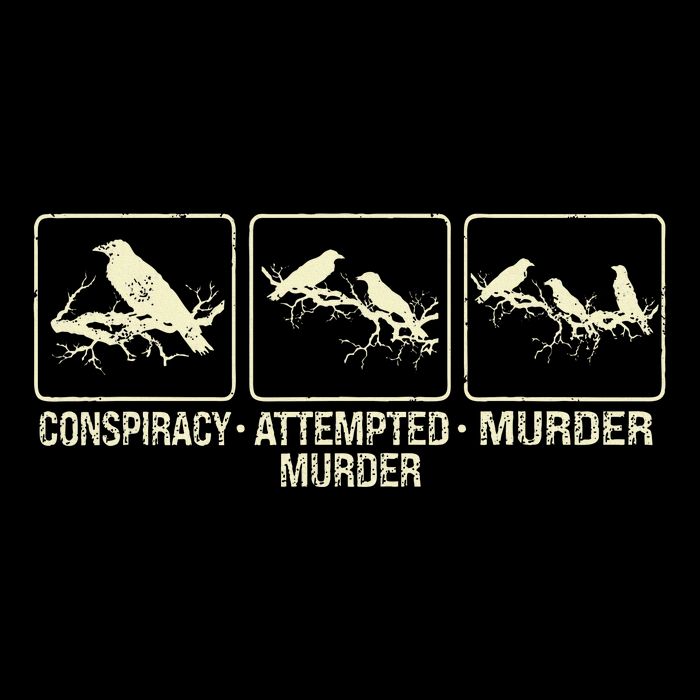 Funny Attempted Murder Crow Button
