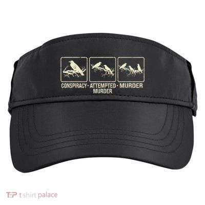 Funny Attempted Murder Crow Adult Drive Performance Visor