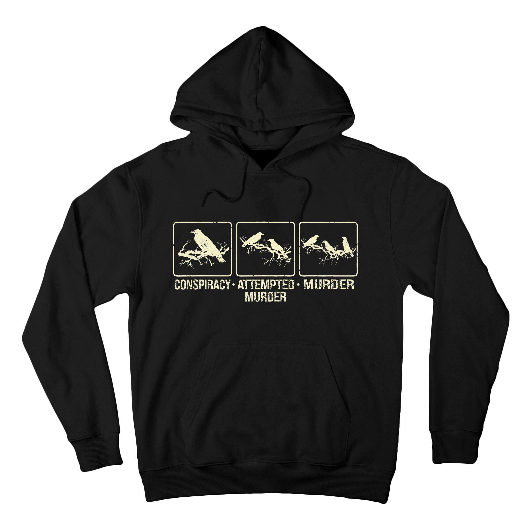 Funny Attempted Murder Crow Tall Hoodie