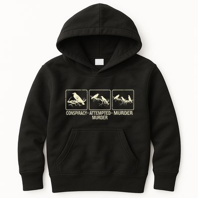 Funny Attempted Murder Crow Kids Hoodie