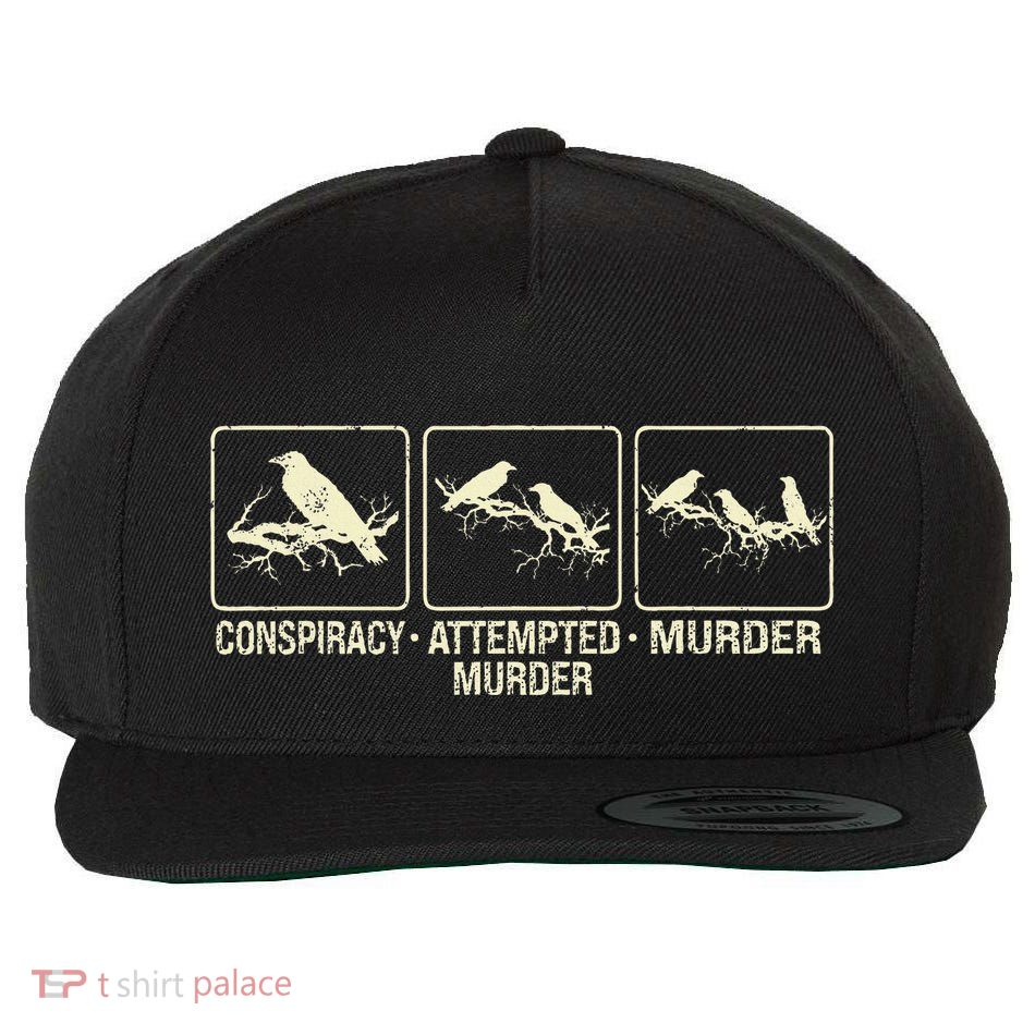Funny Attempted Murder Crow Wool Snapback Cap