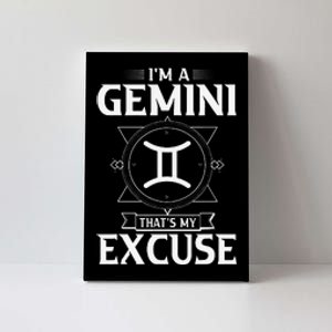 Funny Astrology May June birthday gifts Gemini Zodiac sign Canvas