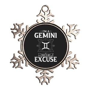 Funny Astrology May June birthday gifts Gemini Zodiac sign Metallic Star Ornament