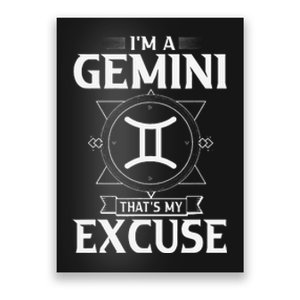 Funny Astrology May June birthday gifts Gemini Zodiac sign Poster