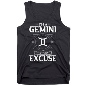 Funny Astrology May June birthday gifts Gemini Zodiac sign Tank Top