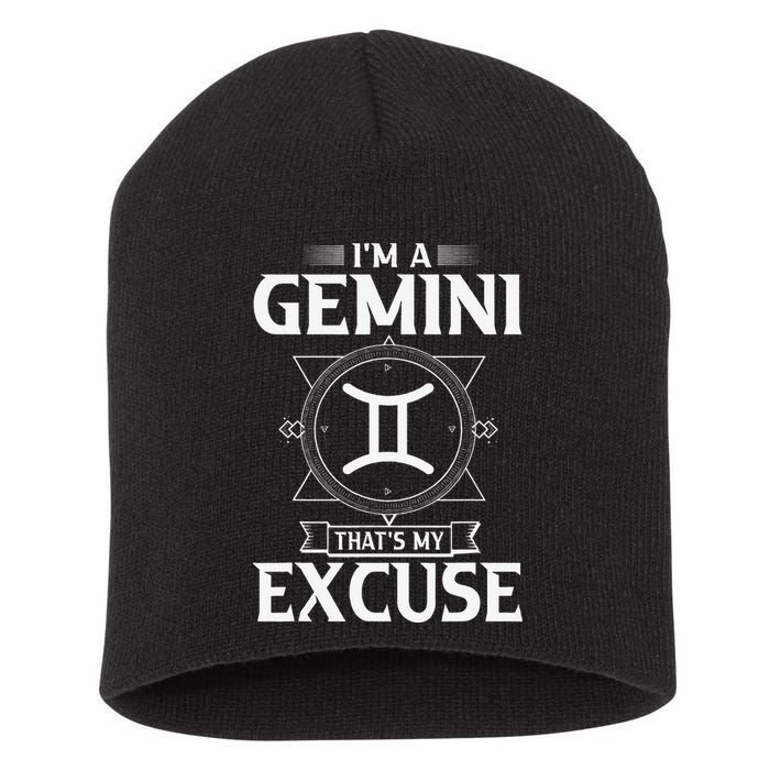 Funny Astrology May June birthday gifts Gemini Zodiac sign Short Acrylic Beanie