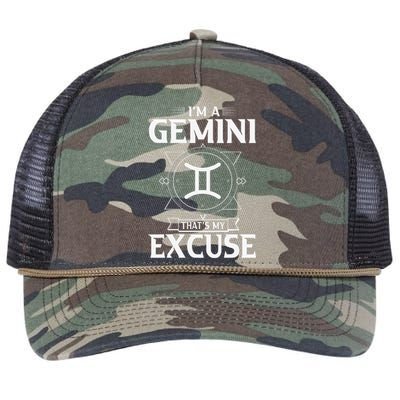 Funny Astrology May June birthday gifts Gemini Zodiac sign Retro Rope Trucker Hat Cap