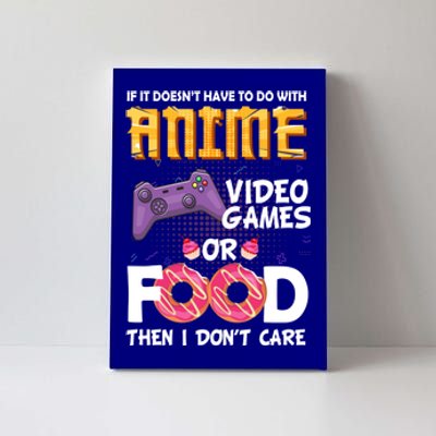 Funny Anime Merch Video Games Or Food Anime Gift Canvas