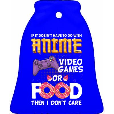 Funny Anime Merch Video Games Or Food Anime Gift Ceramic Bell Ornament