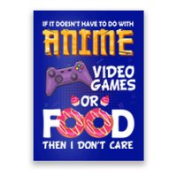 Funny Anime Merch Video Games Or Food Anime Gift Poster