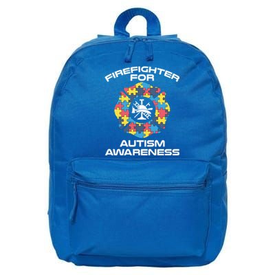 Firefighter Autism Meaningful Gift Best Firefighters Design Meaningful Gift 16 in Basic Backpack