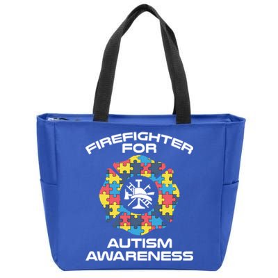 Firefighter Autism Meaningful Gift Best Firefighters Design Meaningful Gift Zip Tote Bag