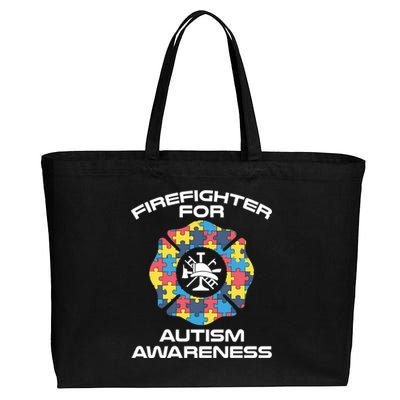 Firefighter Autism Meaningful Gift Best Firefighters Design Meaningful Gift Cotton Canvas Jumbo Tote