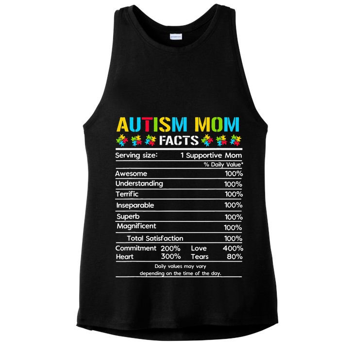 Funny Autism Mom Facts Proud Mom Autisms Gift Ladies PosiCharge Tri-Blend Wicking Tank