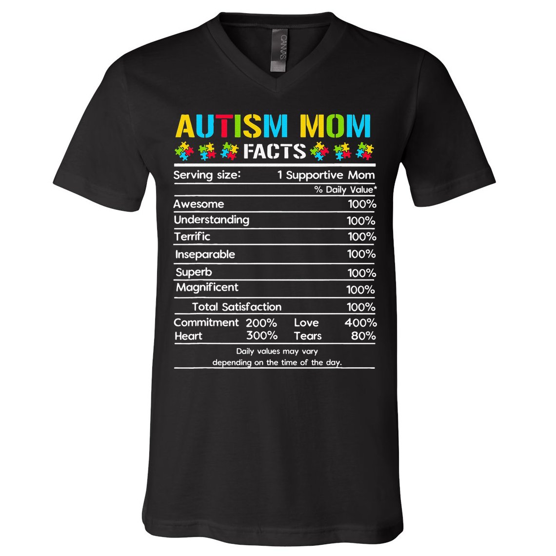 Funny Autism Mom Facts Proud Mom Autisms Gift V-Neck T-Shirt