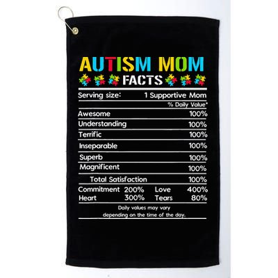 Funny Autism Mom Facts Proud Mom Autisms Gift Golf Towel