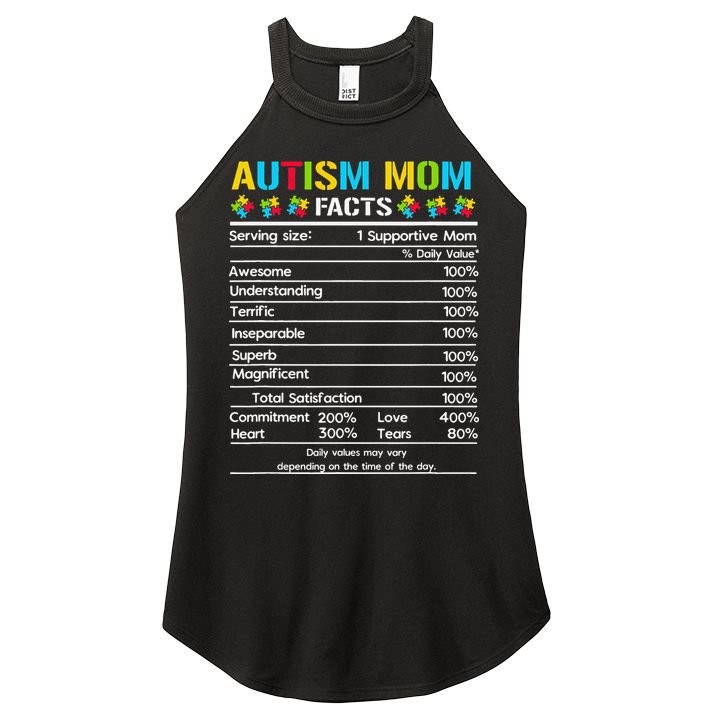 Funny Autism Mom Facts Proud Mom Autisms Gift Women's Perfect Tri Rocker Tank