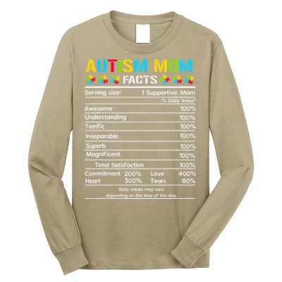 Funny Autism Mom Facts Proud Mom Autisms Gift Long Sleeve Shirt